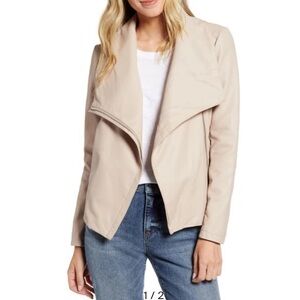 BB Dakota Faux Leather Jacket sz L NWT